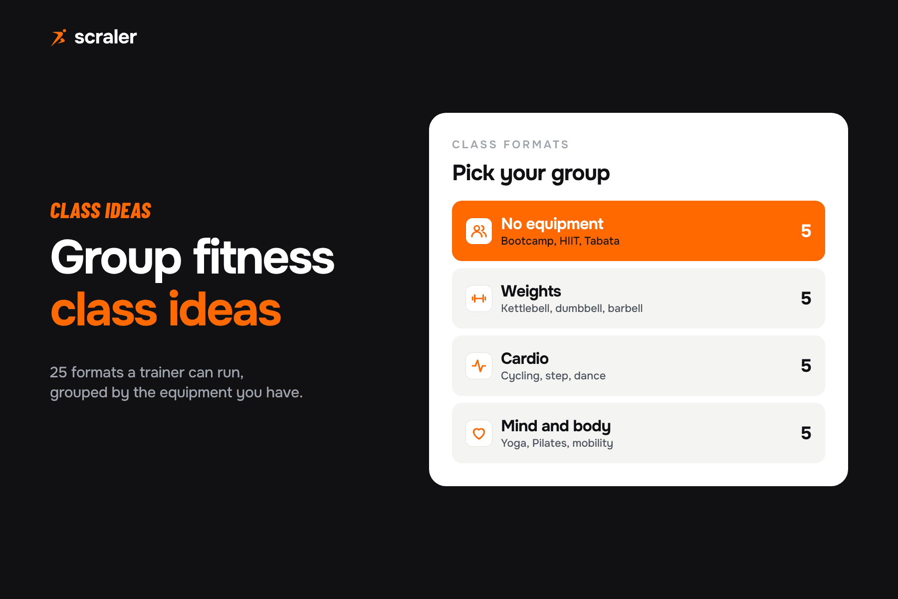 Group fitness class ideas: 25 class formats grouped by no equipment, weights, cardio, mind and body, and outdoors