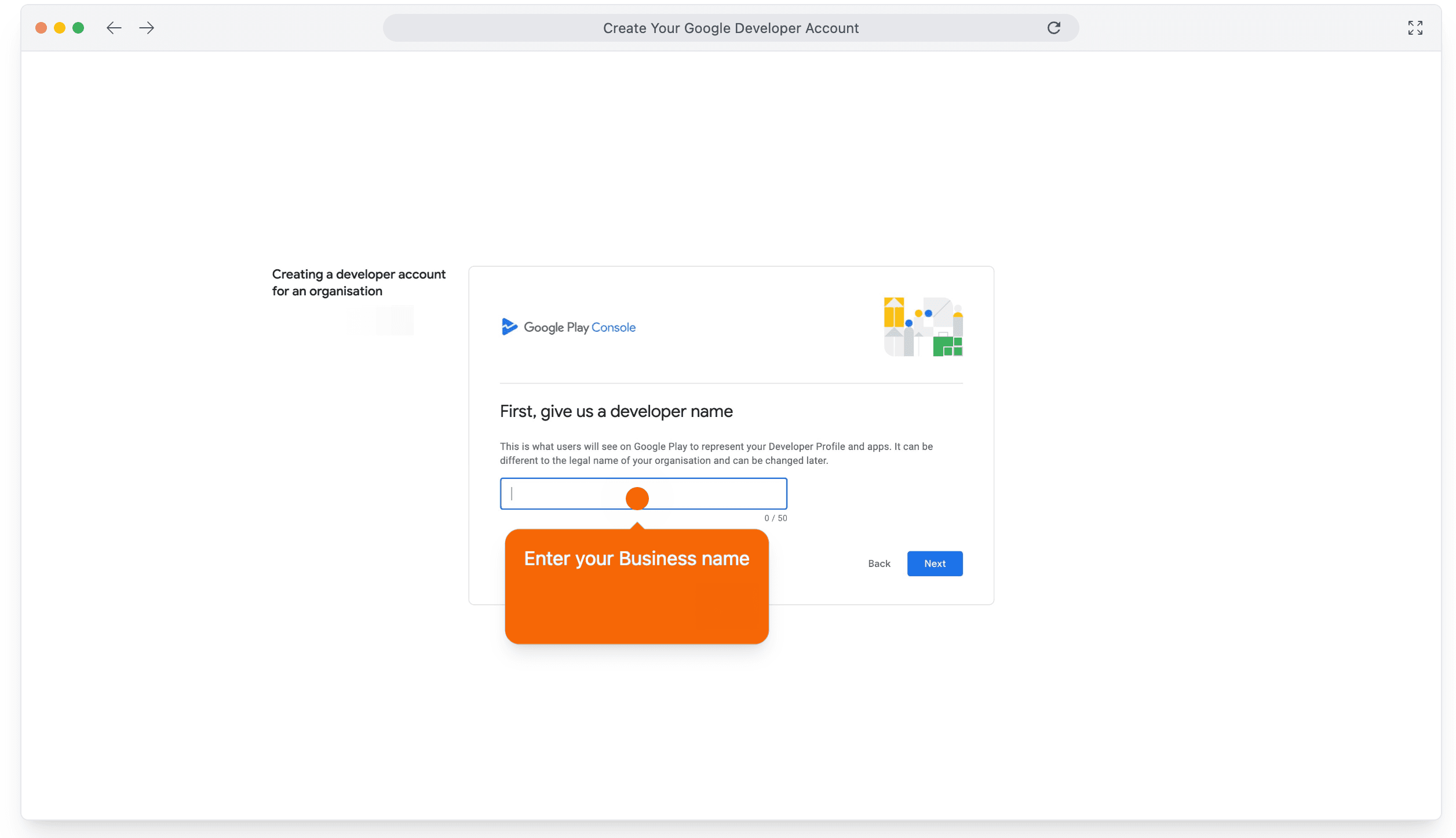 Organization account type