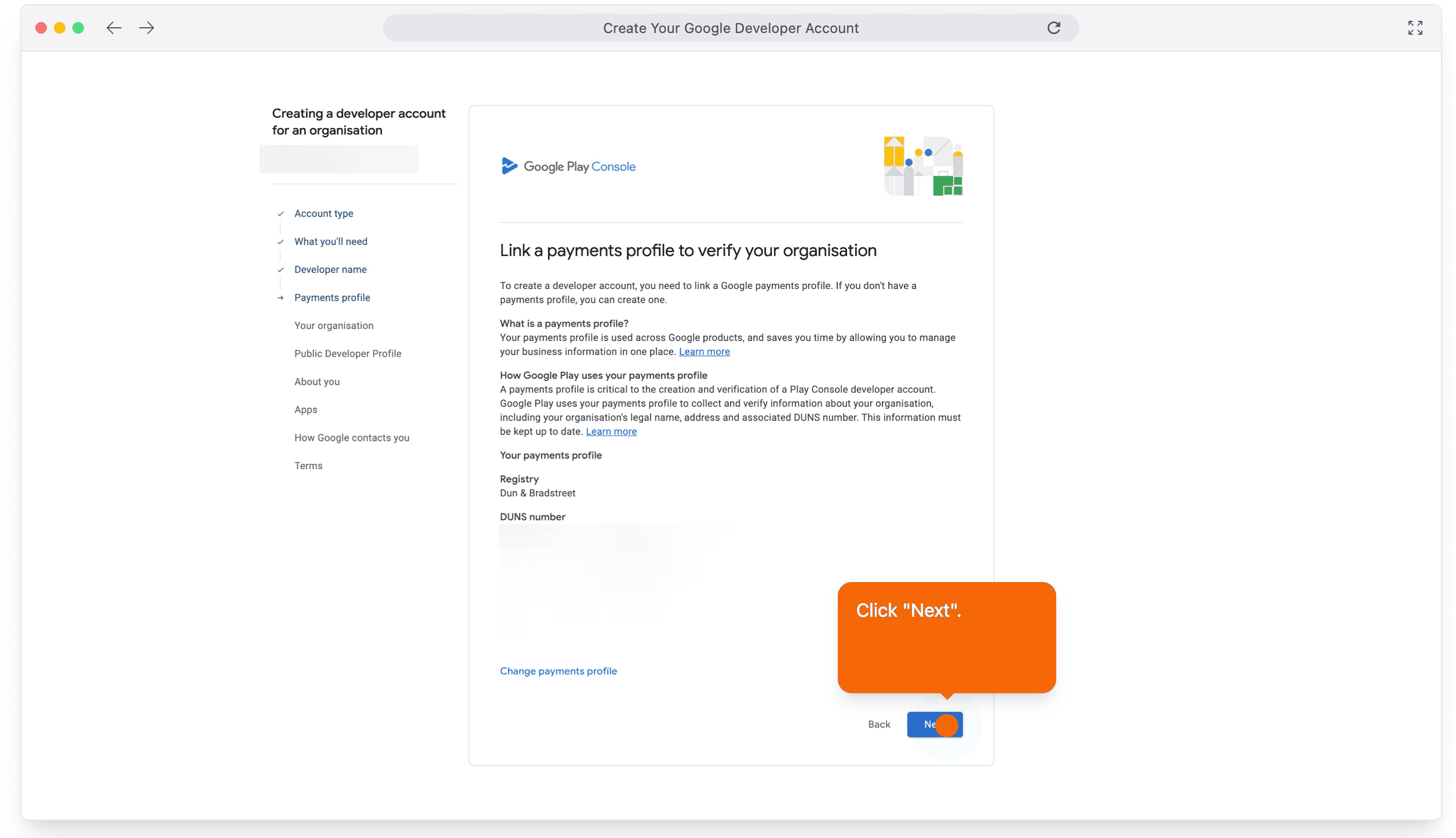 Payments profile