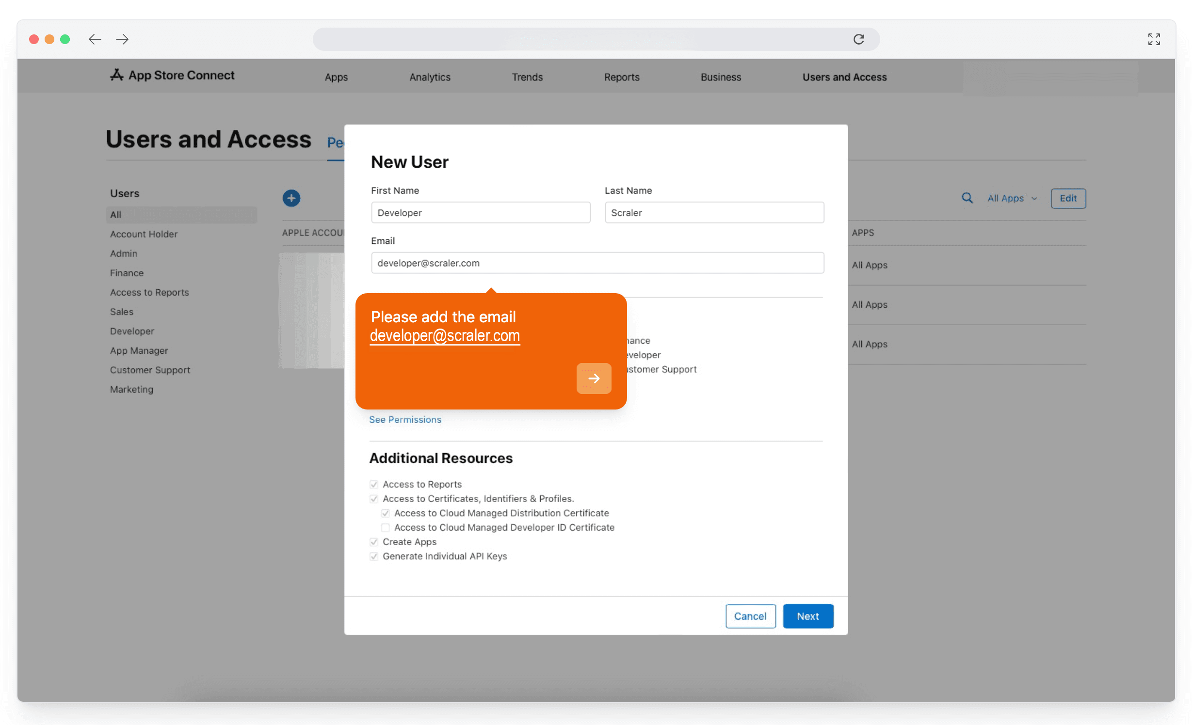 Email field