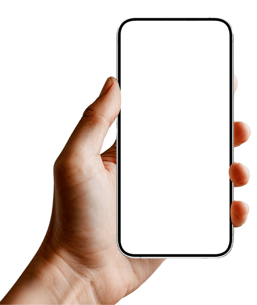 Hand holding phone