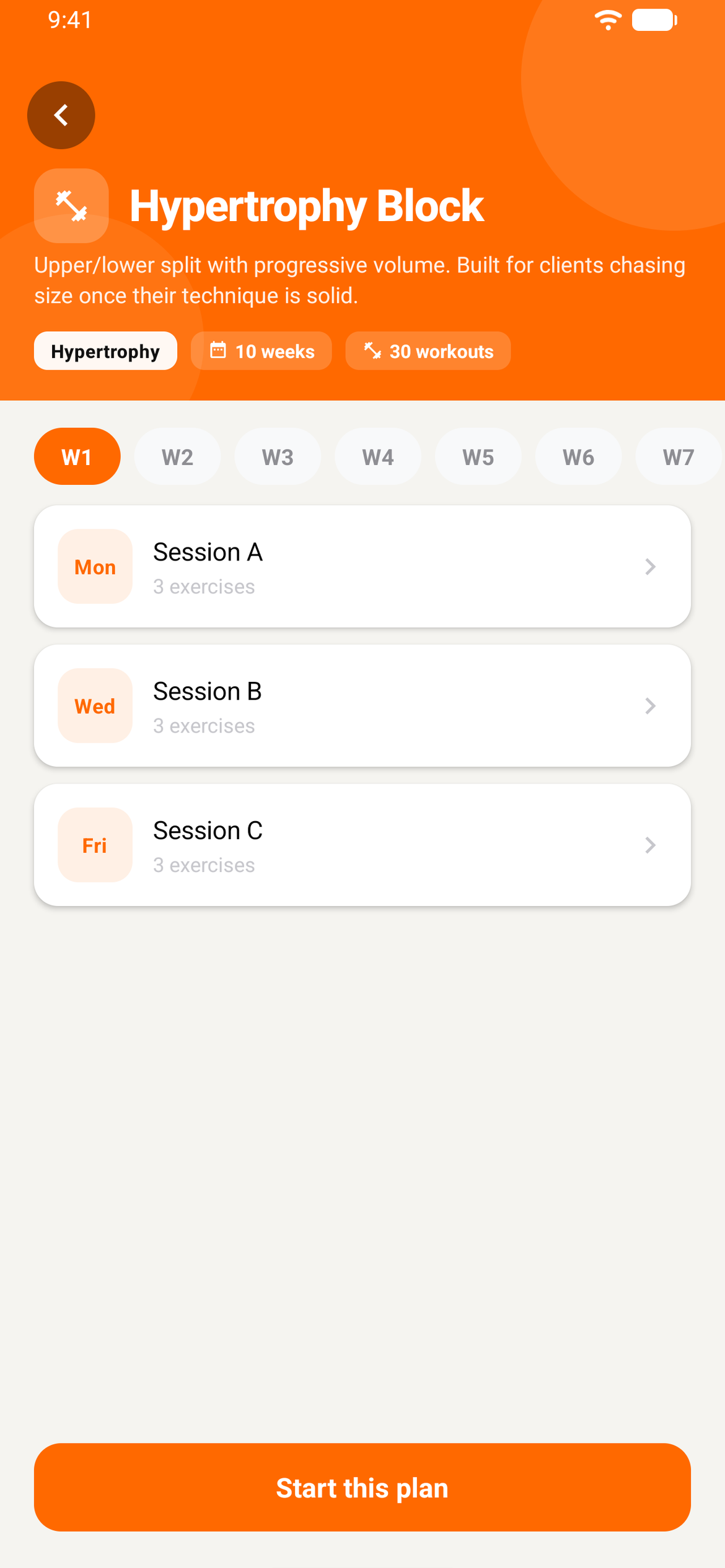 Client program detail