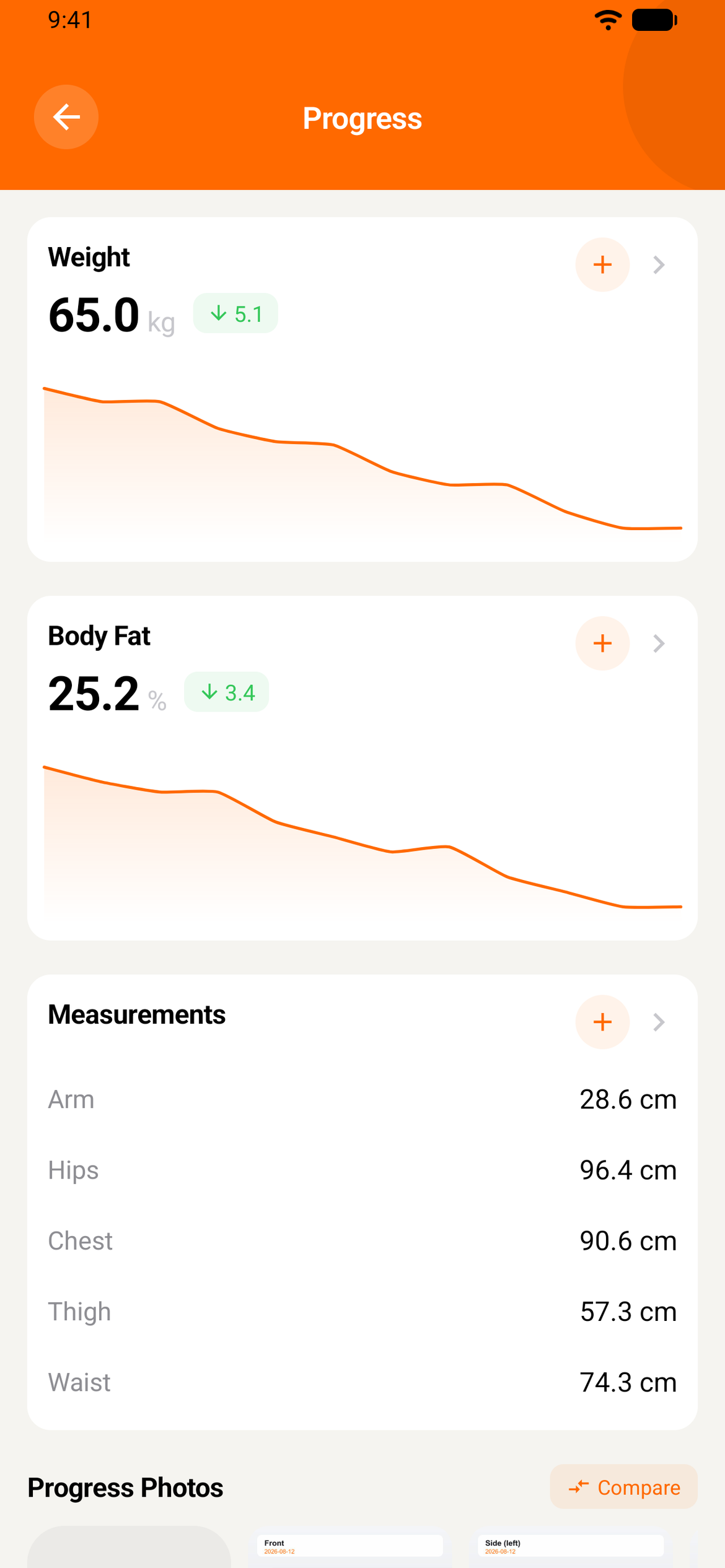 Client progress tracking