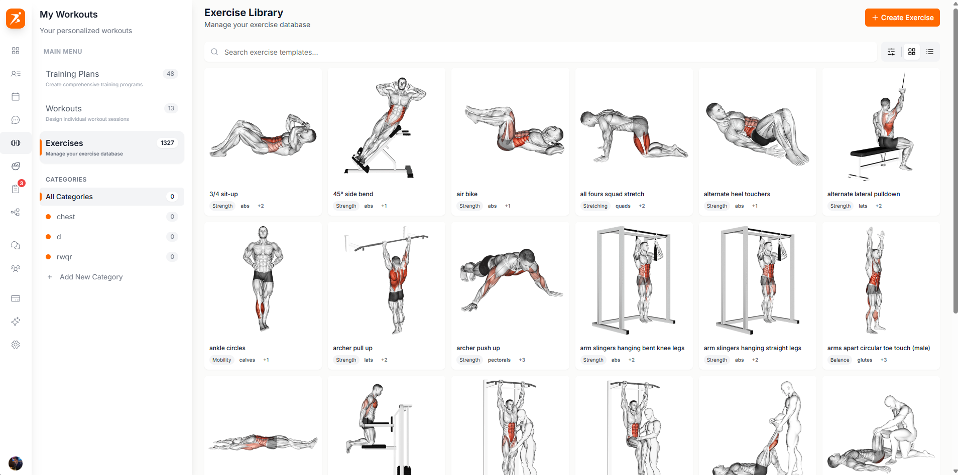 Exercise library