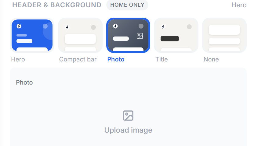 Headers and backgrounds