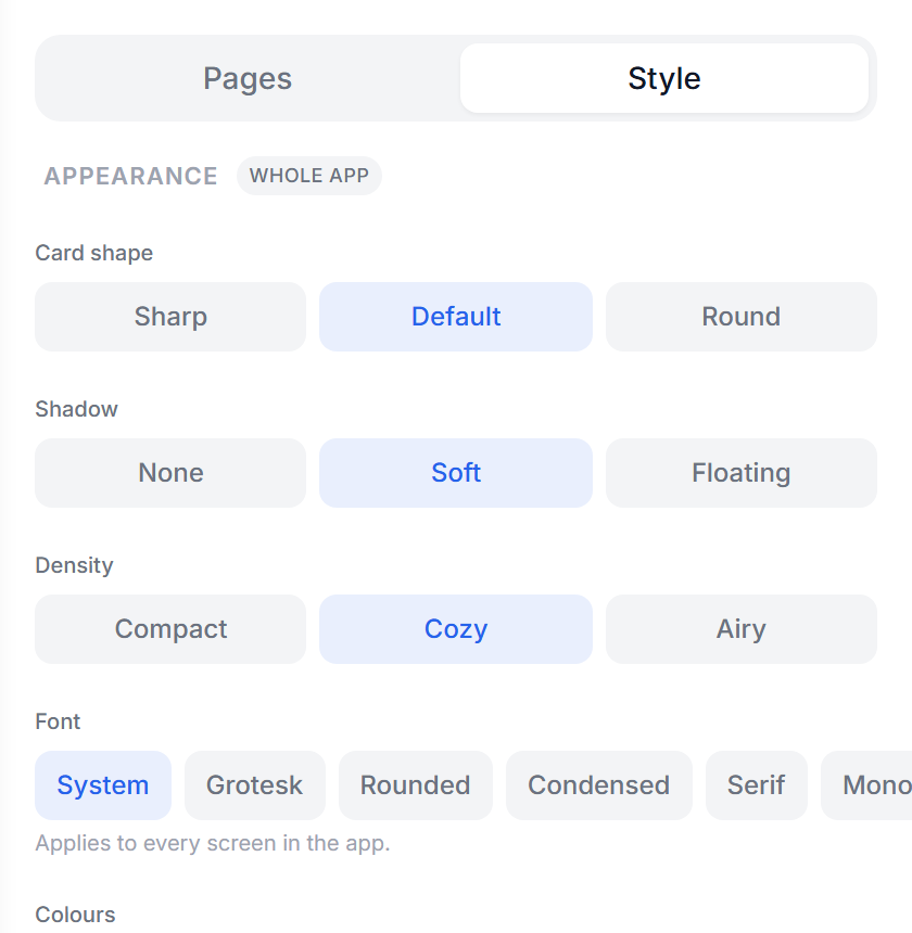 Styling the app