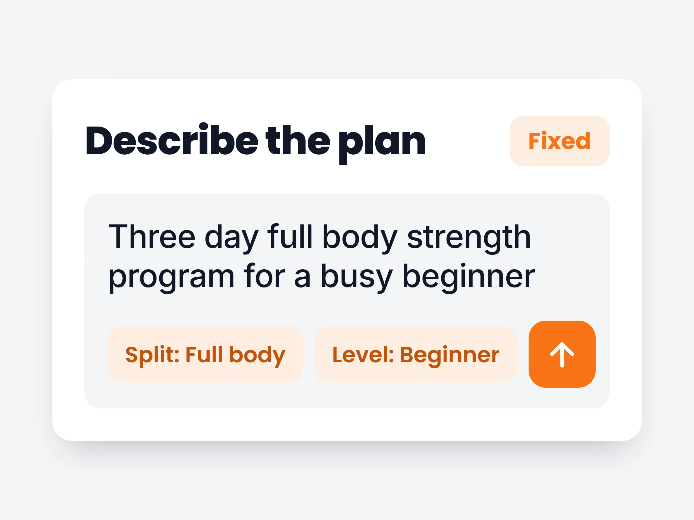 AI plan builder: choose the layout, then describe the plan