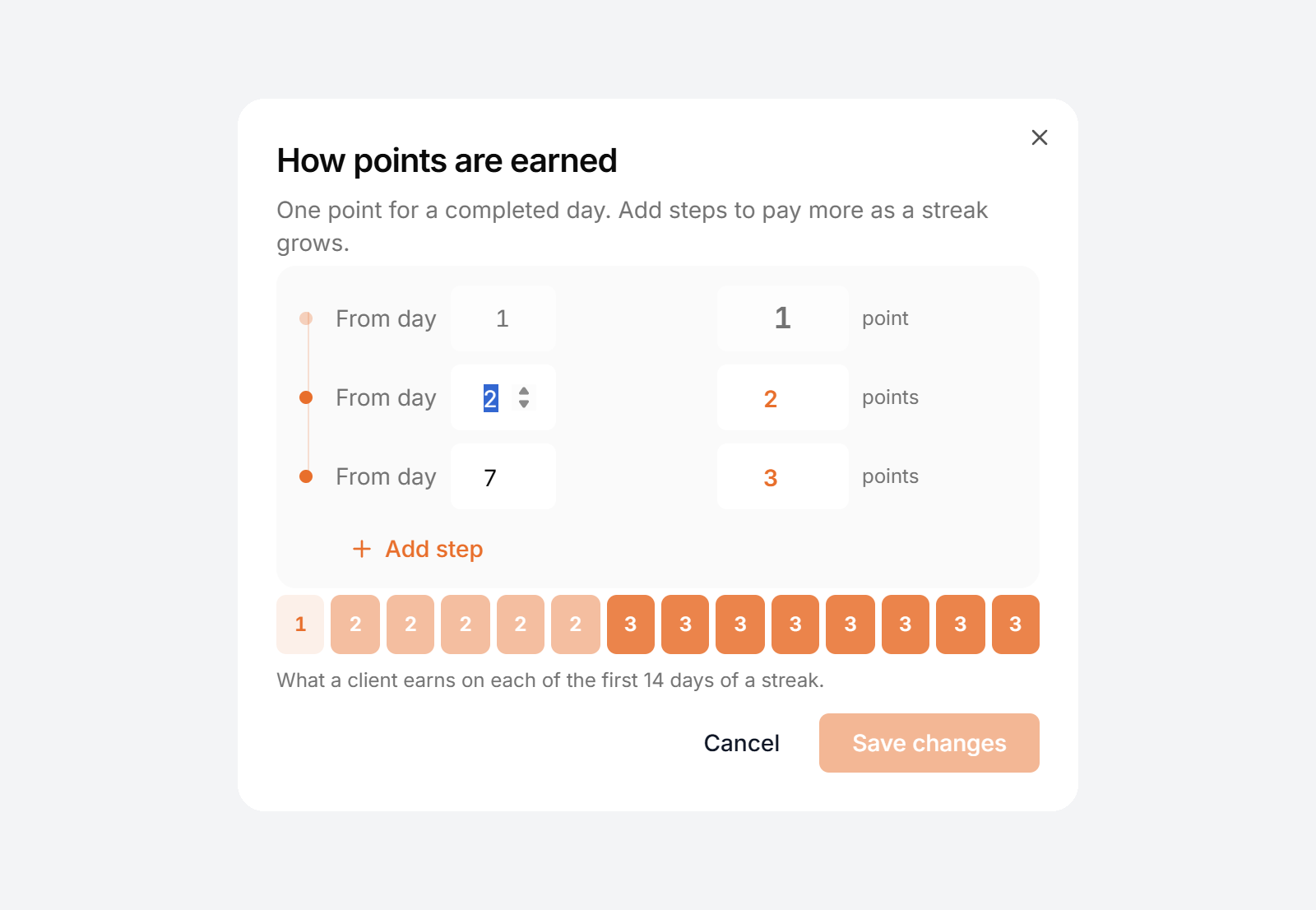 Reward the streak