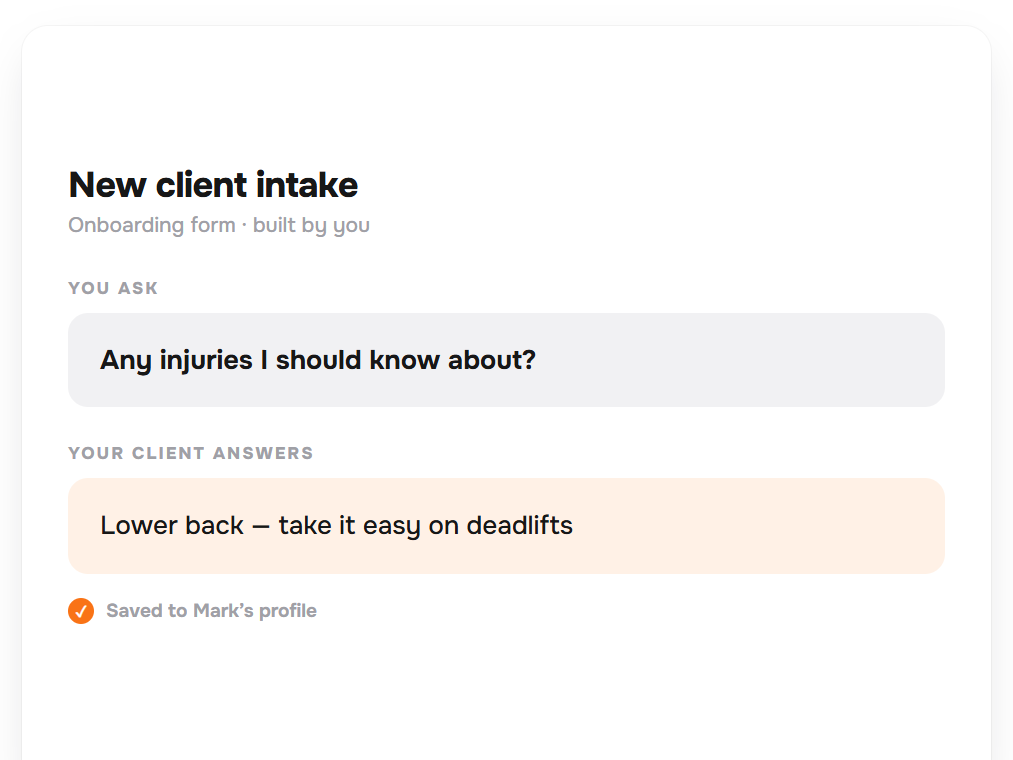 Custom onboarding forms