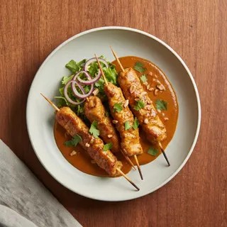 Chicken satay strips recipe photo