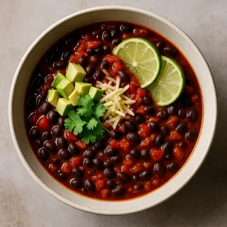 Black bean chilli recipe photo