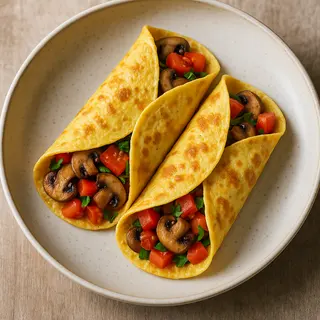 Breakfast egg wraps recipe photo