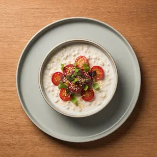 Creamy yogurt porridge recipe photo