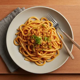 Crispy chilli turkey noodles recipe photo